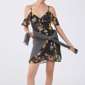 UO Teyanna Floral Flutter Sleeve Dress